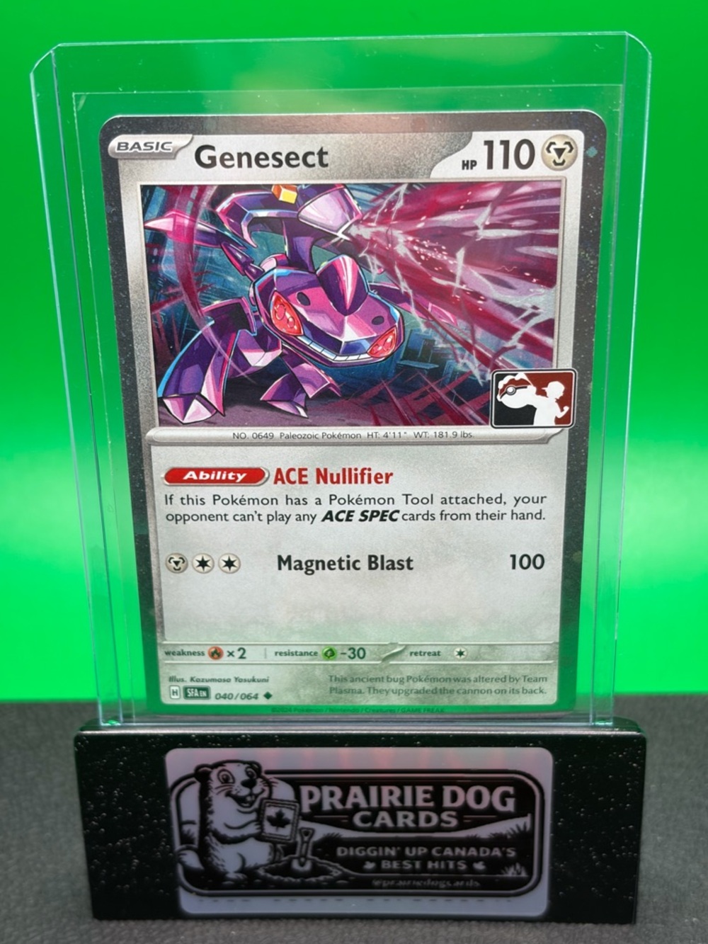 Prize Pack Stamped Genesect Cosmos Holo Pokemon Card